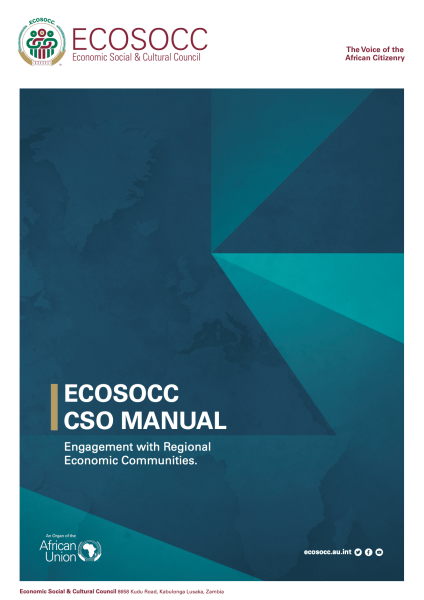 ECOSOCC CSO MANUAL Engagement with Regional Economic Communities